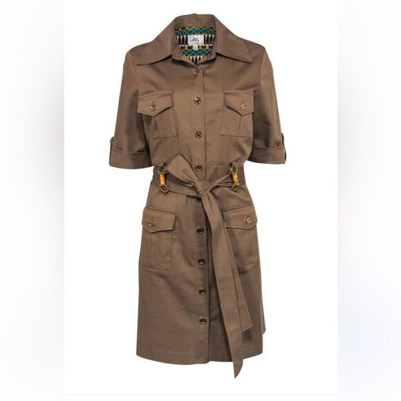 Milly New York Safari Bamboo Detail Dress - Picture 1 of 4